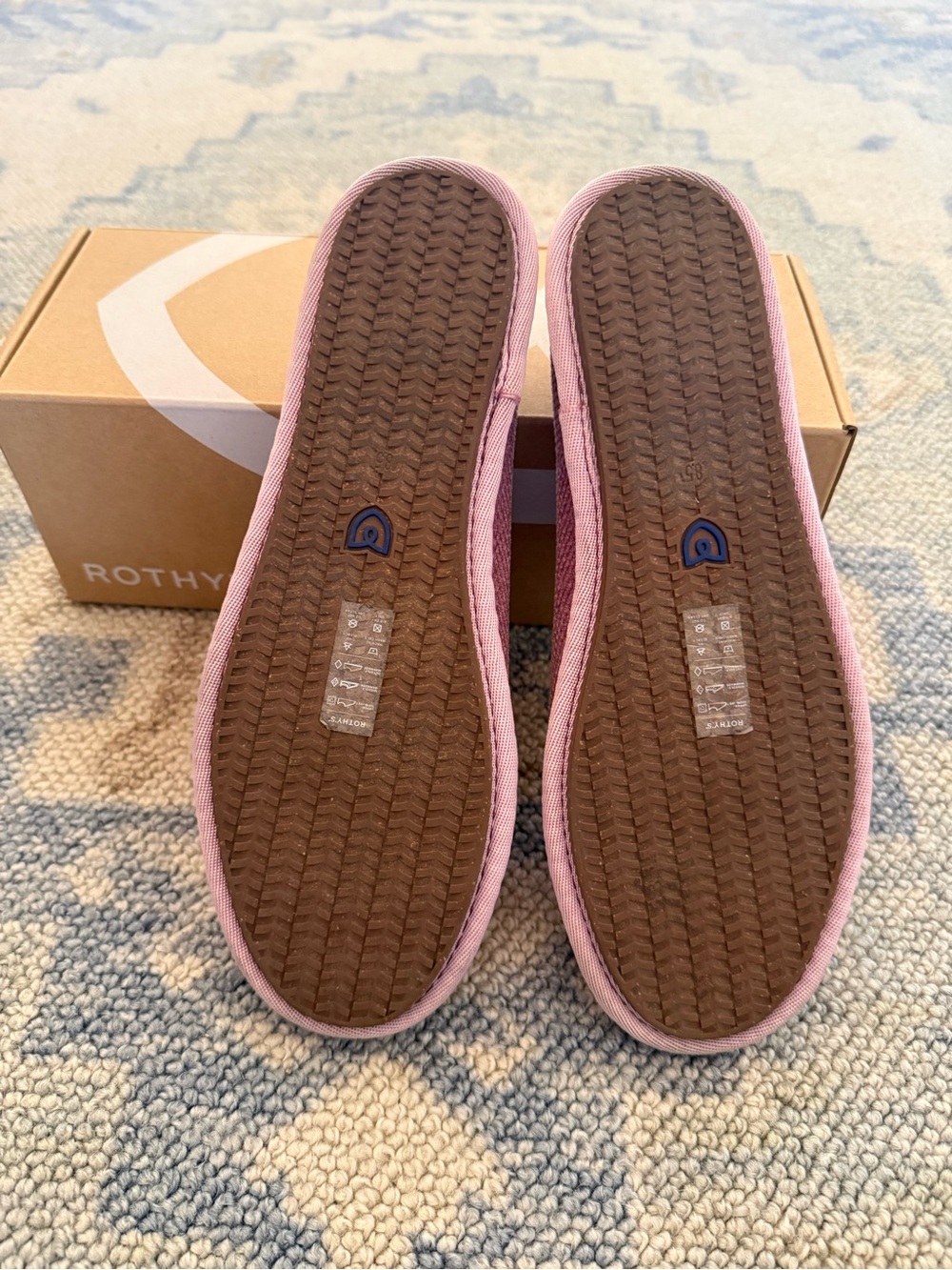 Rothy's ReVelvet Lilac Mary Jane Flats with Elastic Strap - Picture 2 of 6